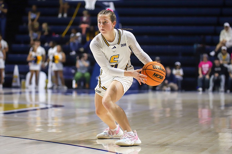 Staff file photo by Olivia Ross / UTC point guard Addie Porter played 32 minutes in Friday's SoCon semifinal win against Mercer despite an ankle injury sustained the day before against Western Carolina.