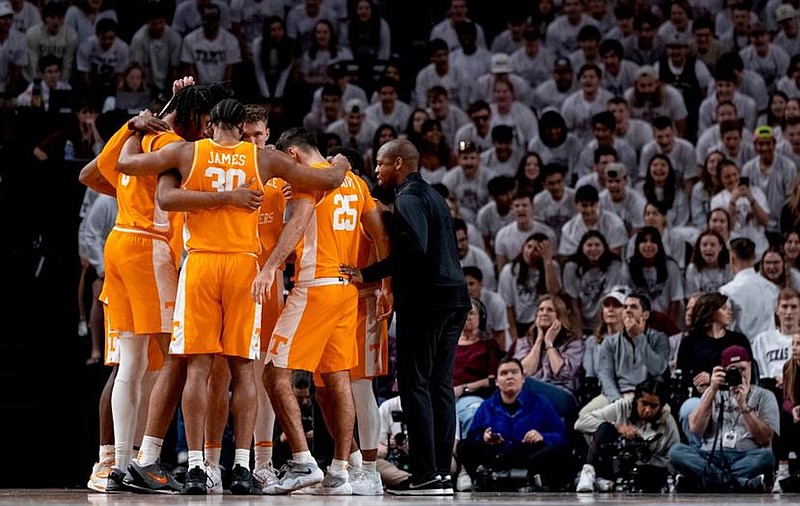 Tennessee Athletics photo / Tennessee's primary starting five of Jonas Aidoo, Josiah-Jordan James, Dalton Knecht, Santiago Vescovi and Zakai Zeigler combined to play in 155 out of a possible 155 games during the regular season.