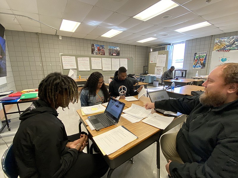 Staff File Photo / Students study the Civil War during a free period at Brainerd High School on Thursday, Sept. 29, 2022.