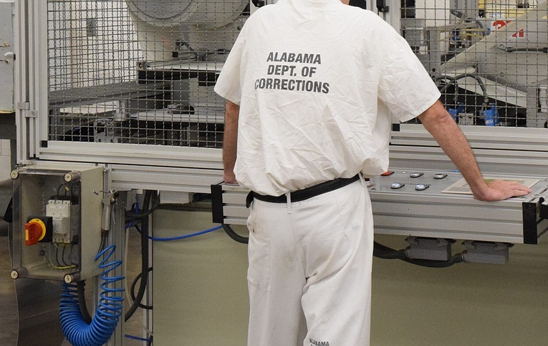 An inmate in the custody of the Department of Corrections. A federal lawsuit alleges Alabama uses "forced prison labor," comparing the practice to slavery. / Alabama Reflector by Brian Lyman