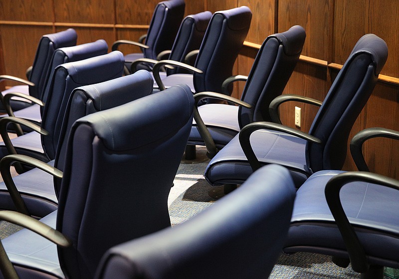 Staff file photo / Jury seats are seen at the Hamilton County Courthouse. Attorney John Cavett filed a motion this week to claim Hamilton County procedures for selecting jury pools are unconstitutional.