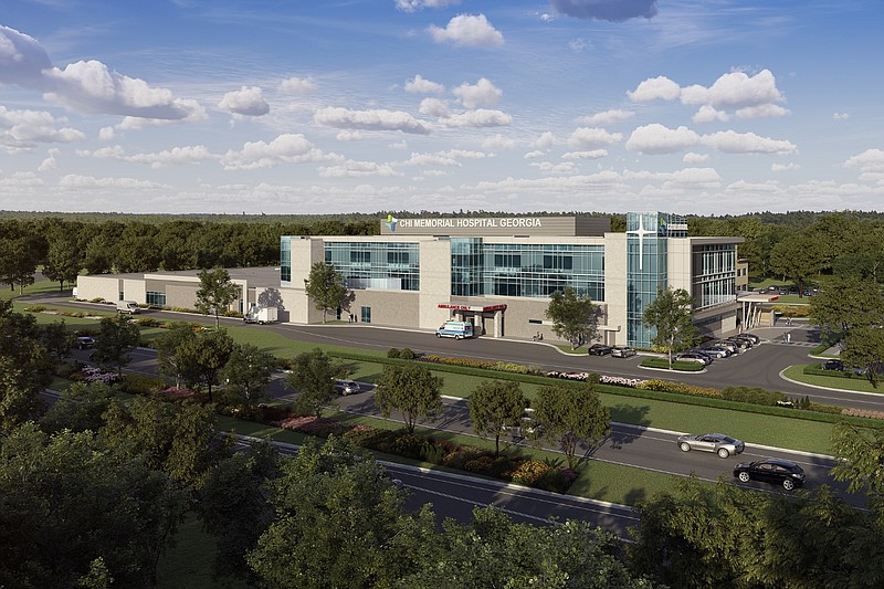 Contributed photo / A rendering shows plans for CHI Memorial's new hospital in Ringgold.