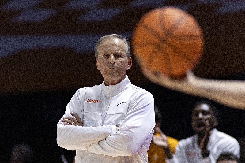 AP file photo by Wade Payne / Rick Barnes is in his 36th season as an NCAA Division I men's basketball coach and ninth at Tennessee, which has never advanced to the Final Four. Barnes has one trip to the NCAA's national semifinals, with Texas in 2003, but he can double that number with two more wins by the Volunteers this weekend in Detroit.
