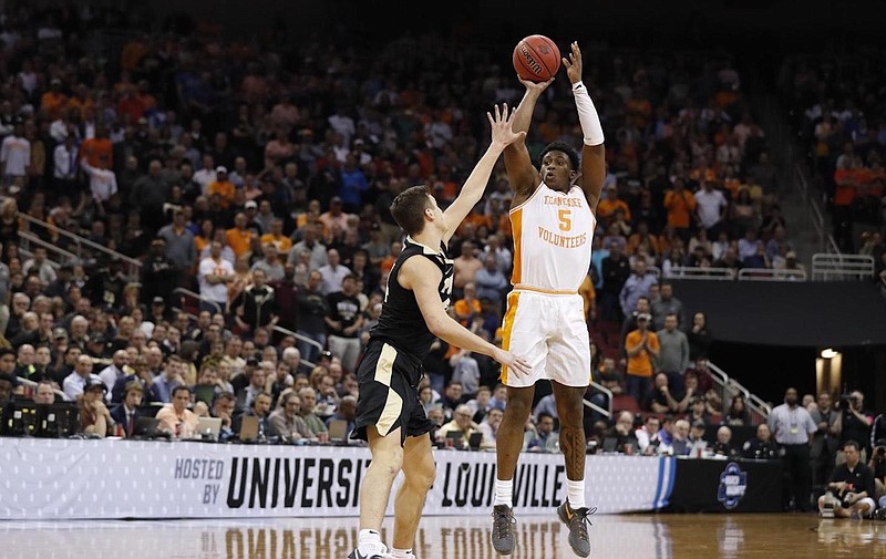 Tennessee Athletics photo / Admiral Schofield's 21 points were not quite enough for Tennessee during a 99-94 overtime loss to Purdue in the Sweet 16 of the 2019 NCAA tournament.