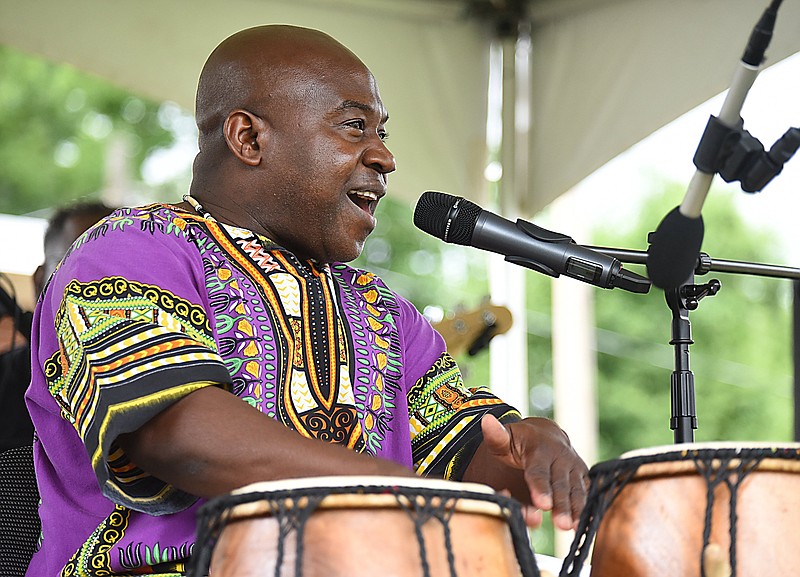 Staff File Photo by Matt Hamilton / The Ogya World Music Band, fronted by Kofi Mawuko, will close out the first day of the Big 9 Music Festival on April 13 at Bessie Smith Cultural Center.