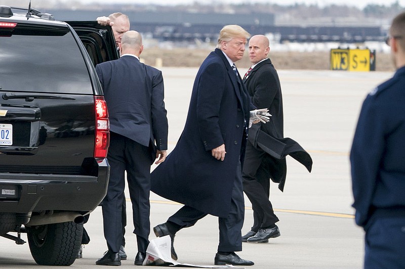 AP File Photo/Andrew Harnik / Then-President Donald Trump boards Air Force One in 2018 at Dulles International Airport in Dulles, Virginia.