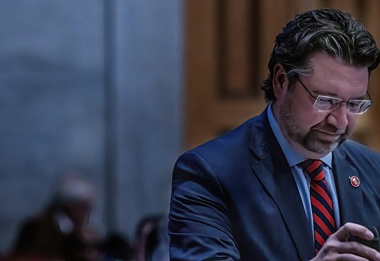 Republican Rep. Andrew Farmer of Sevierville, is one of the sponsors of a Tennessee bill to allow juveniles to be sentenced in adult court. / Tennessee Lookout Photo by John Partipilo