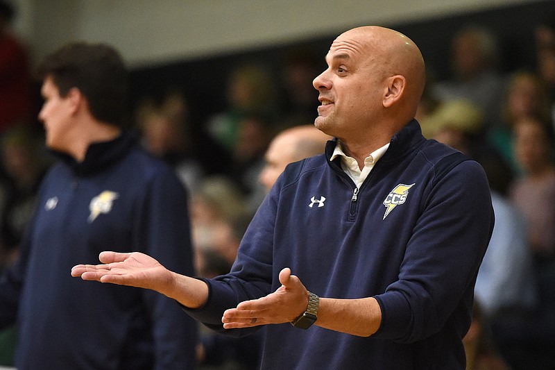Staff file photo by Matt Hamilton / Wes Moore has stepped down as the head coach for boys' basketball at Chattanooga Christian to become an assistant for girls' basketball at Boyd Buchanan.