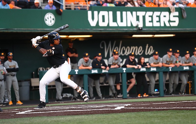 Tennessee Athletics photo / Christian Moore had a leadoff home run for Tennessee on Thursday night, and the No. 3 Volunteers never looked back in a 10-1 thumping of Missouri.