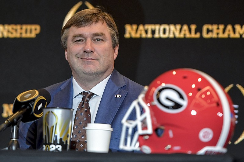 AP file photo by Mike Stewart / Georgia announced Thursday that football coach Kirby Smart had received a contract extension through the 2033 season and a raise of $1.75 million per year, making his annual salary $13 million.