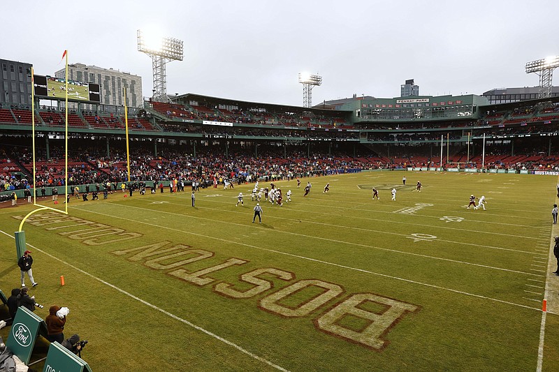 AP photo by Winslow Townson / Plenty of seats remain open in Fenway Park, the home of Major League Baseball's Boston Red Sox, as Boston College plays SMU during a college football bowl game on Dec. 28, 2023.