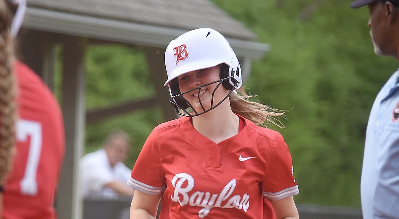 Staff file photo by Matt Hamilton / Riley Oleksik has helped Baylor's softball program remain one of the best in the state with her contributions as a power-hitting catcher. On the basketball court, she averaged nearly 18 points as a guard for the Lady Red Raiders.
