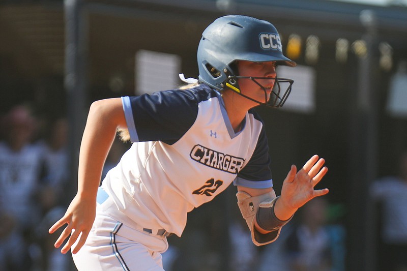 Staff file photo by Olivia Ross  / Chattanooga Christian's Addi Lewis helped her team win 18-3 in a Division II-AA state quarterfinal series finale at Nashville's Lipscomb Academy on Thursday to secure the program's sixth consecutive trip to the TSSAA Spring Fling.