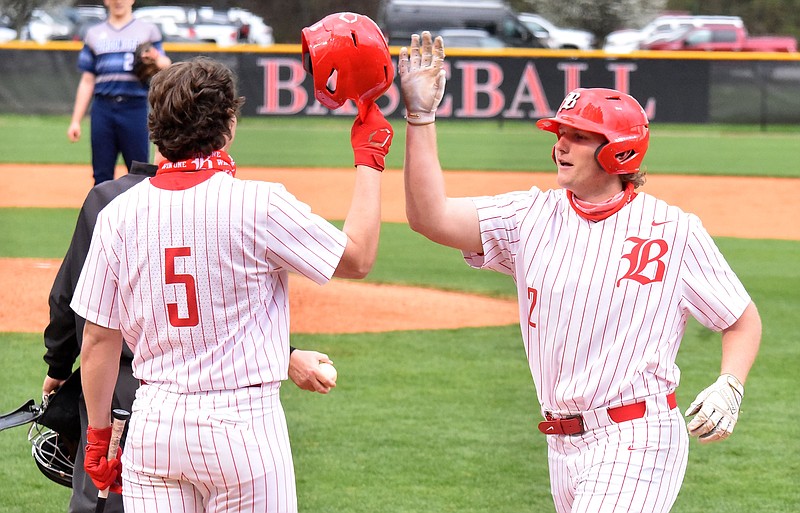 Staff Photo by Matt Hamilton / Former Baylor stars Nick Kurtz, left, and Vytas Valincius, right, are part of a group of former Red Raiders who have hit 106 home runs this season in college baseball.