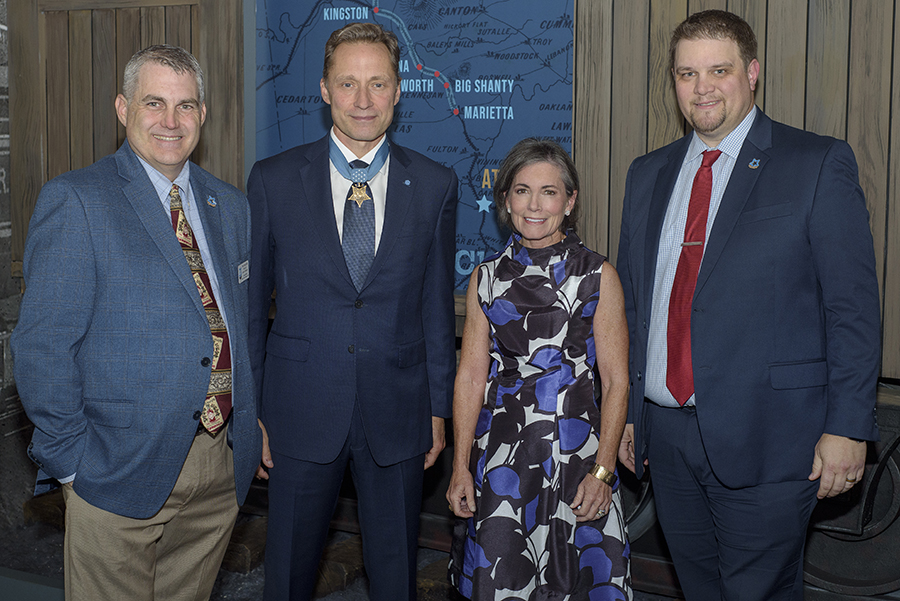 Photo by Michael Hampton / Vince Butler, Medal of Honor recipient Britt Slabinski, Virginia Anne Manson and Kenny Turpen