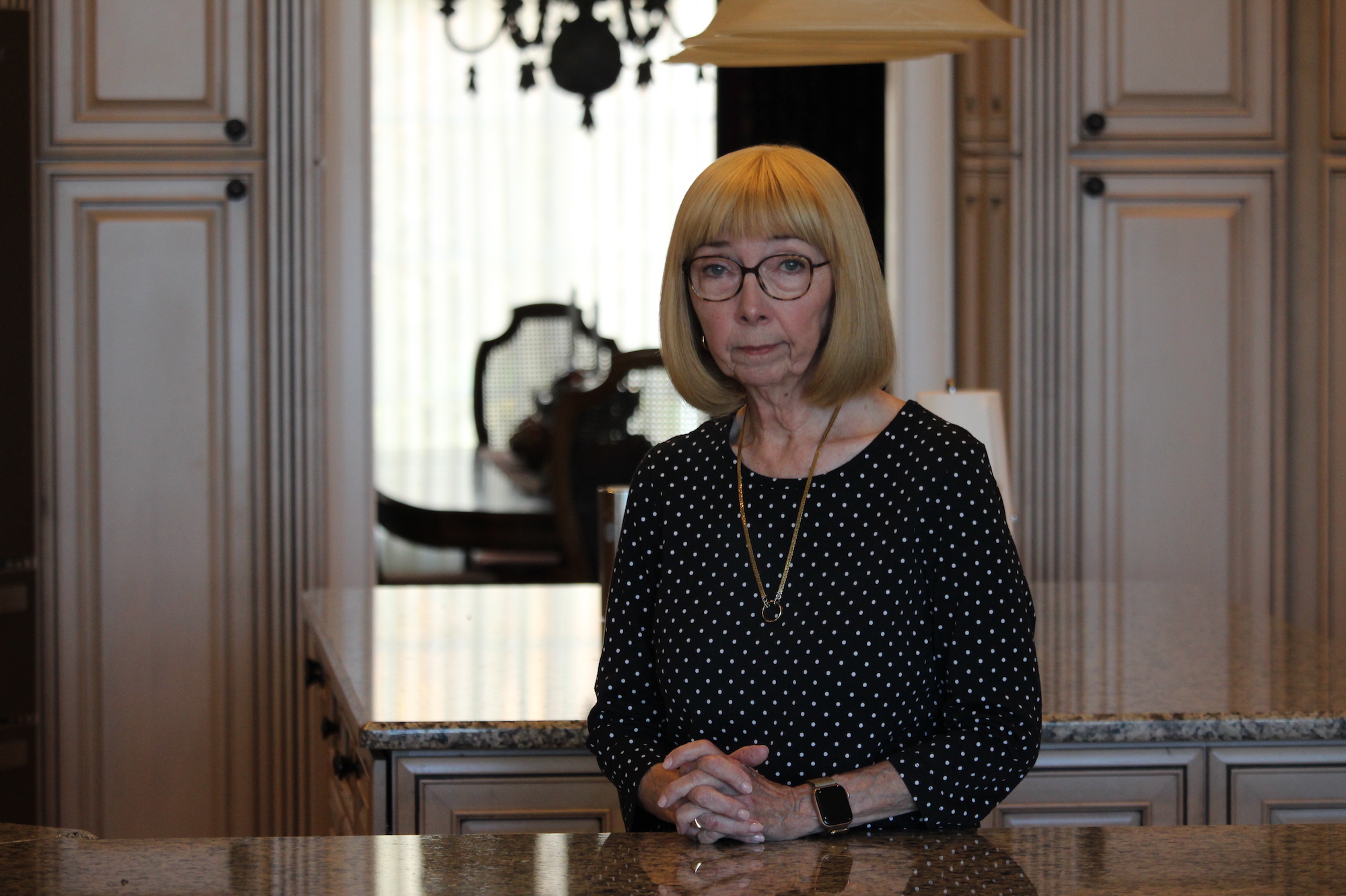 Brenda Getaz, a retired hospital quality-of-care professional, said she is considering moving away from her home in Johnson City, Tennessee, because she does not trust the hospitals owned by Ballad Health. (Brett Kelman/KFF Health News)