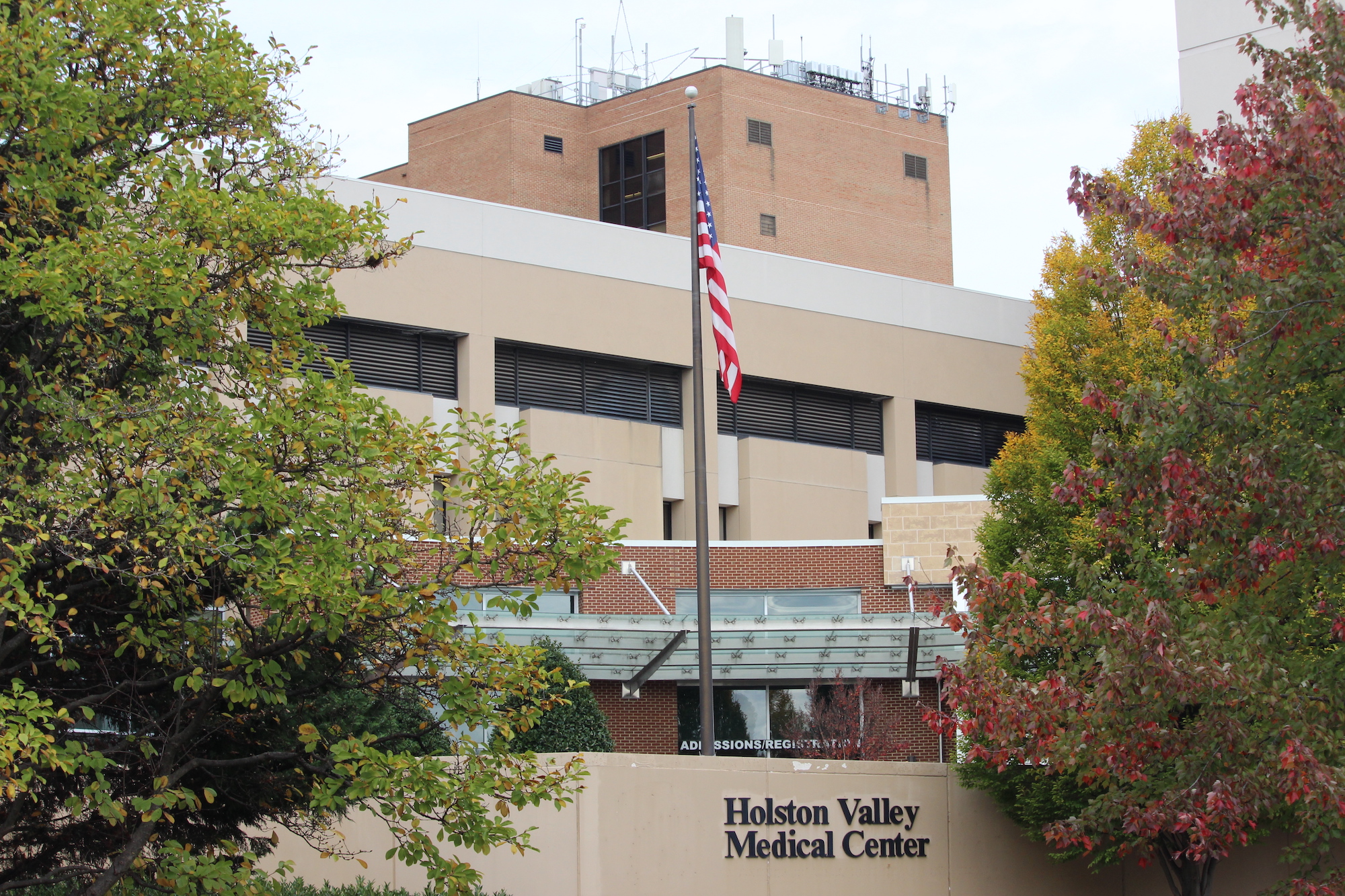 Holston Valley Medical Center is one of the flagship hospitals of Ballad Health, a 20-hospital system in northeastern Tennessee and southwestern Virginia that is the only option for hospital care in a large swath of Appalachia. (Brett Kelman/KFF Health News)