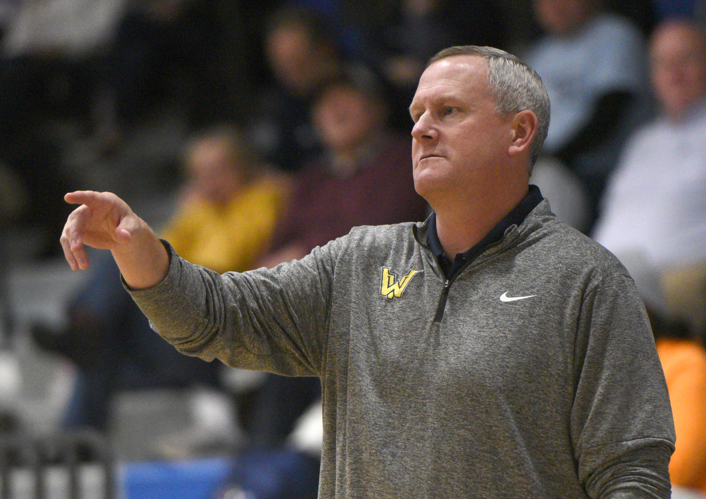 Staff photo by Matt Hamilton/ Walker Valley coach Will Campbell coaches his players during their game at Red Bank High School on Tuesday, January 21, 2025.