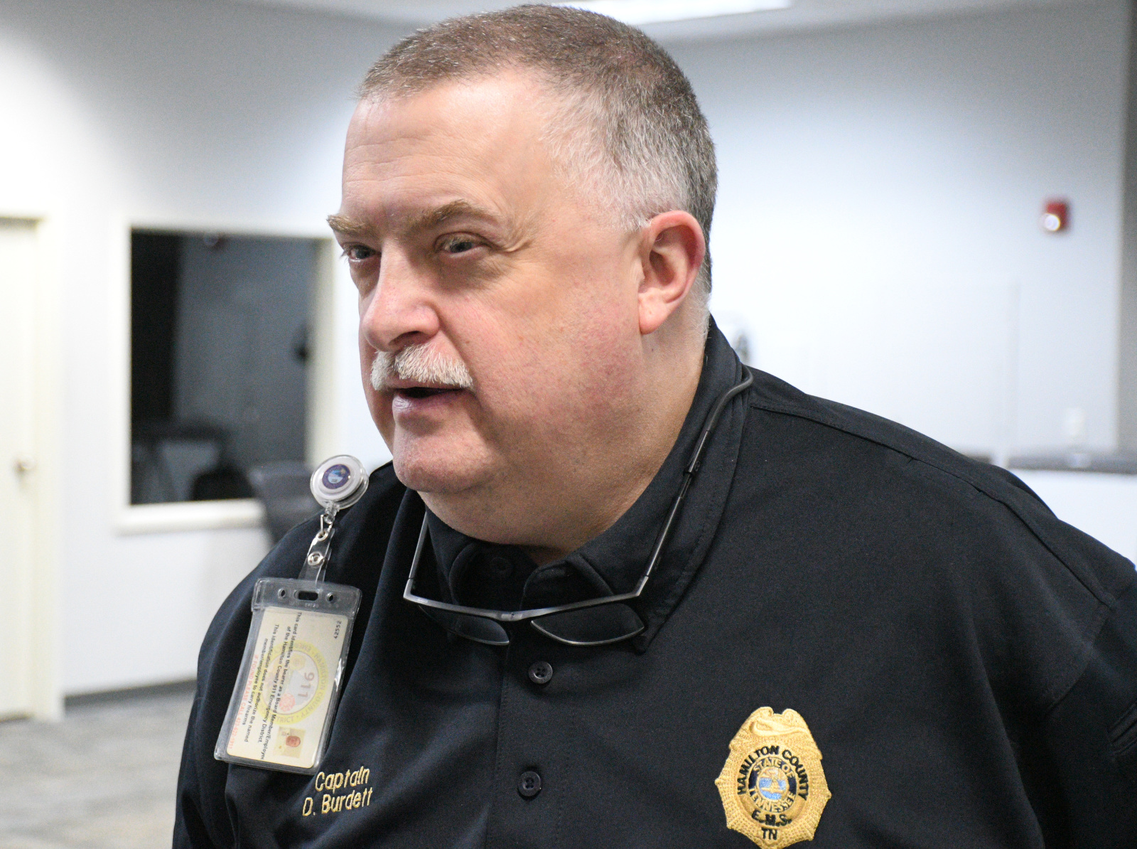 Staff Photo by Robin Rudd / EMS Training Supervisor Capt. David Burdett talks about the program Jan. 22, 2025. Starting this school year, Hixson High students can receive hands-on training at Hamilton County's EMS Training Center.