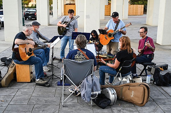 Chattanooga-area musicians gather under the Market Street Bridge