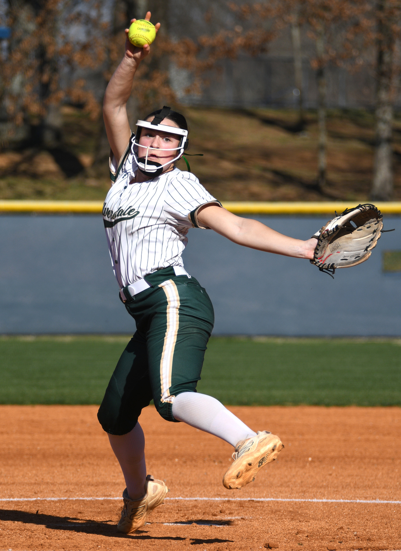 Staff Photo by Robin Rudd / Bita Cox (3) pitches for the Seahawks. The Chattanooga Christian Chargers hosted the Silverdale Academy Seahawks in a TSSAA softball game on March 11, 2025.