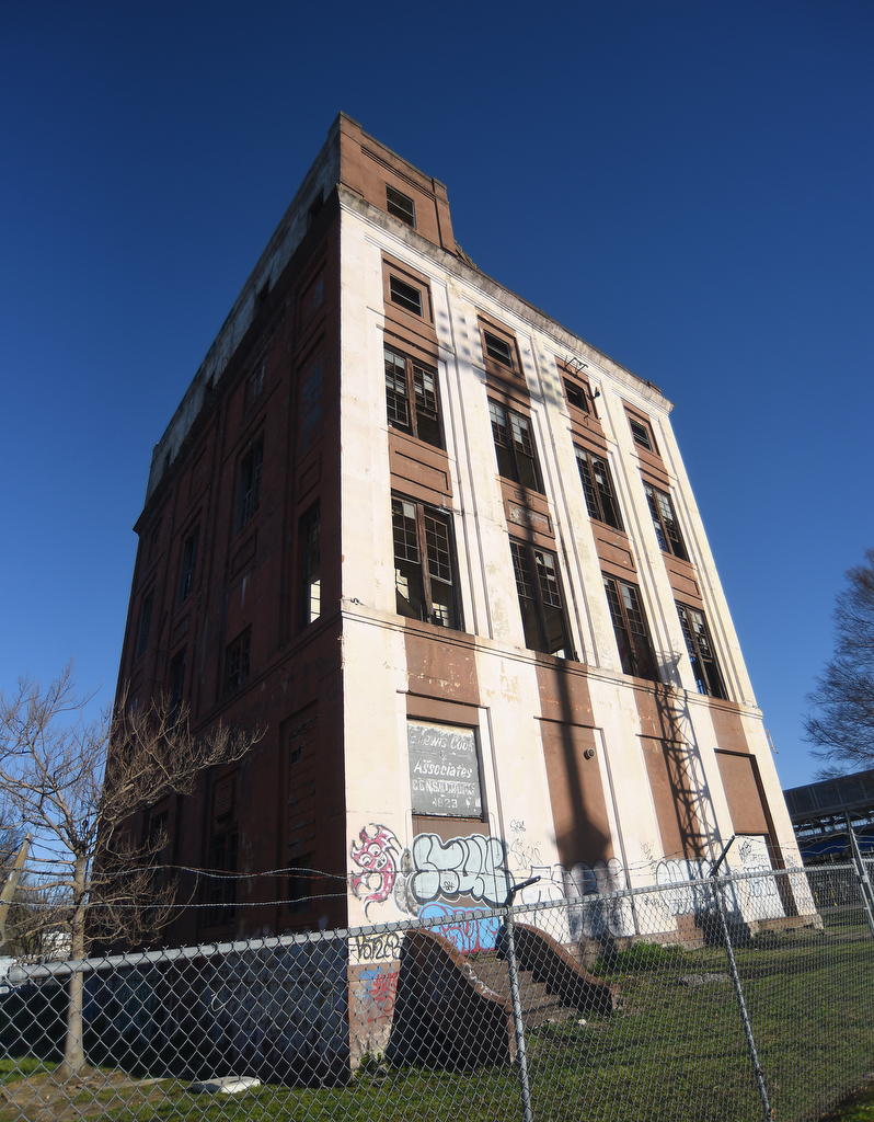 Staff photo by Matt Hamilton / The vacant Parkway Towers building is seen March 21, 2025, across from Finley Stadium. A developer wants to demolish the 100-year-old building and put up residences and commercial space, according to a filing with Chattanooga planners.