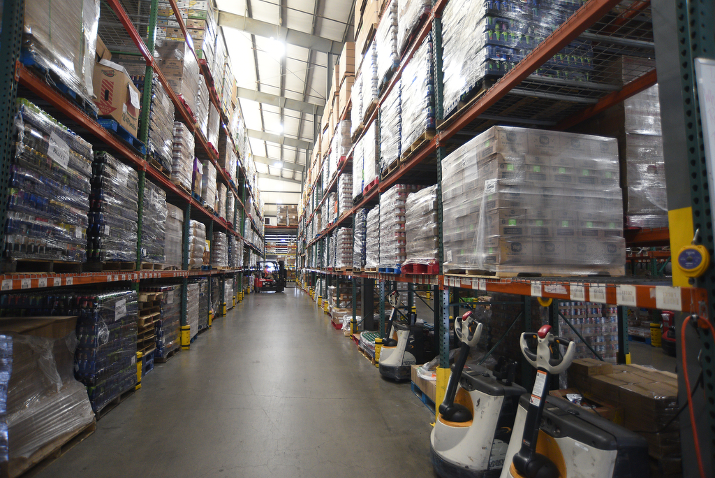 Staff photo by Matt Hamilton/ Food lines the shelves at the Chattanooga Area Food Bank on Friday, April 4, 2025.