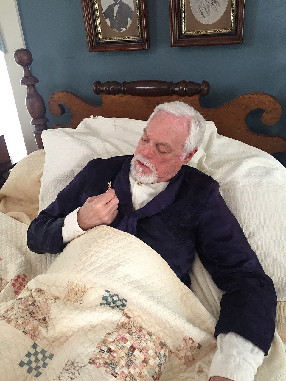Fayetteville actor Bill Rogers uses Judge Isaac Parker's own words in this scene from "Indians, Outlaws, Marshals and the Hangin’ Judge."
(Courtesy Photo/James Brewer)