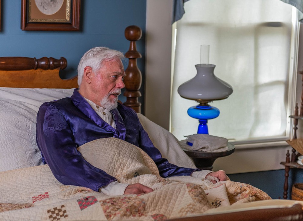 Fayetteville actor Bill Rogers uses Judge Isaac Parker's own words in this scene from "Indians, Outlaws, Marshals and the Hangin’ Judge."
(Courtesy Photo/James Brewer)