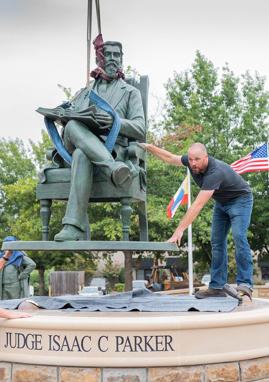 "The city was so sick of his sordid fame as the hanging judge that the mayor ordered the gallows burned down following his death," filmmaker Larry Foley says of Judge Isaac Parker. "But that wasn’t the end of the story. Last fall, Fort Smith dedicated a statue in his honor, celebrating Judge Parker, the community citizen."
(Courtesy Photo/James Brewer)