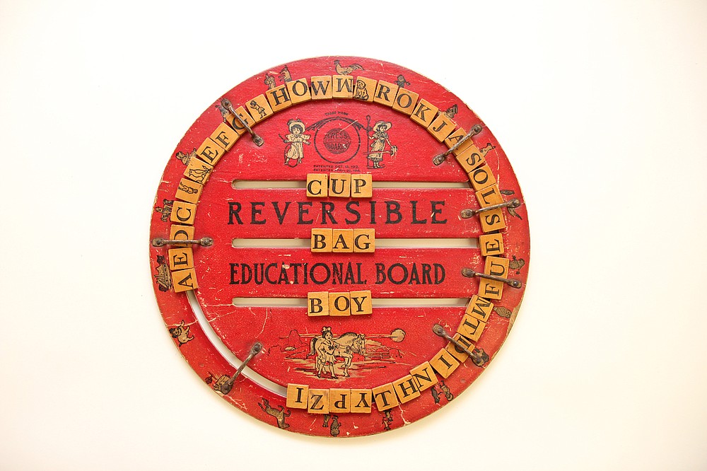 An alphabet, or speller board, was a popular learning tool in 1918. (National Museum of American History)