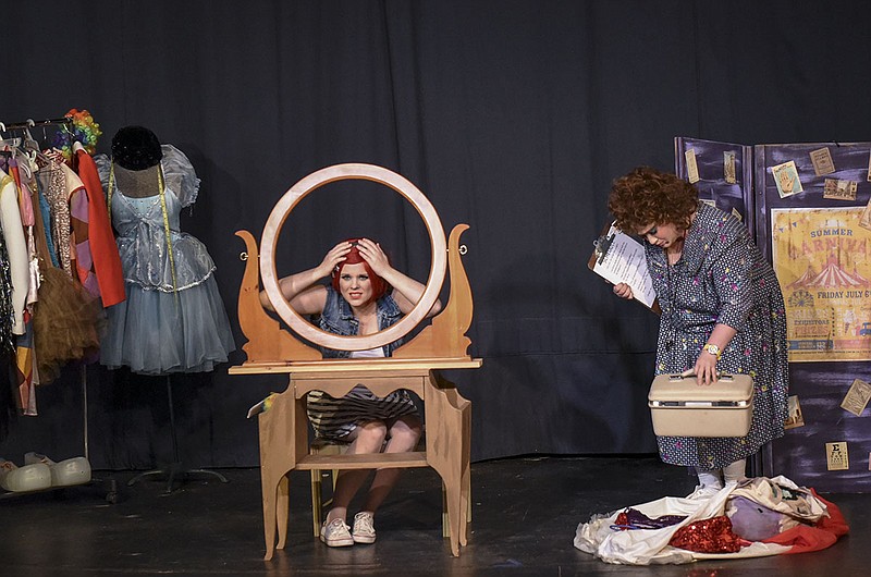 Actresses from the Pocket Theatre perform a scene from their show “The Miss Firecracker Contest” on the Gene and Margaret Forsythe Stage in February. - Photo by Grace Brown of The Sentinel-Record