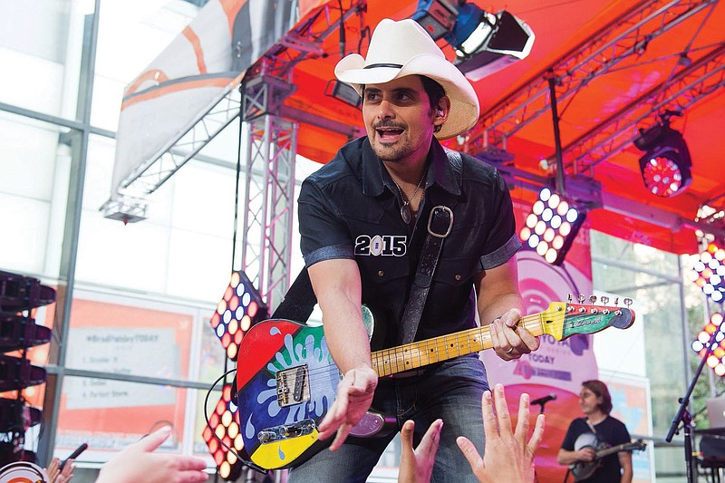 Brad Paisley performs on NBC's "Today" show at Rockefeller Plaza on Friday, Sept. 4, 2015, in New York. (Photo by Charles Sykes/Invision/AP)