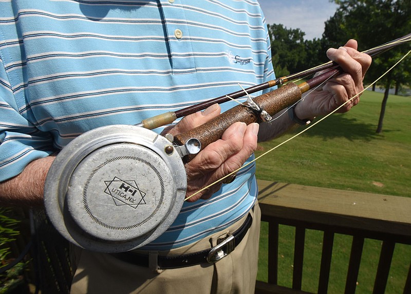 The fly rod Rowland used back in his fishing days had an automatic reel.
(NWA Democrat-Gazette-Flip Putthoff)