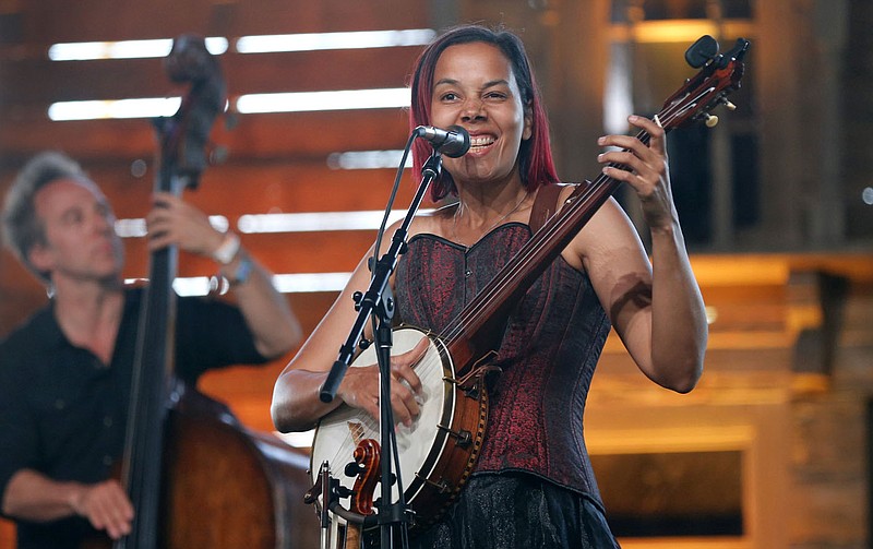 Rhiannon Giddens performs on the first day of Stagecoach country music festival at the Empire Polo Fields in Indio, Calif., in a 2017 photo. Giddens is the host of ìAria Code,î a podcast about opera.
(Los Angeles Times/TNS/Allen Jr. Schaben)
