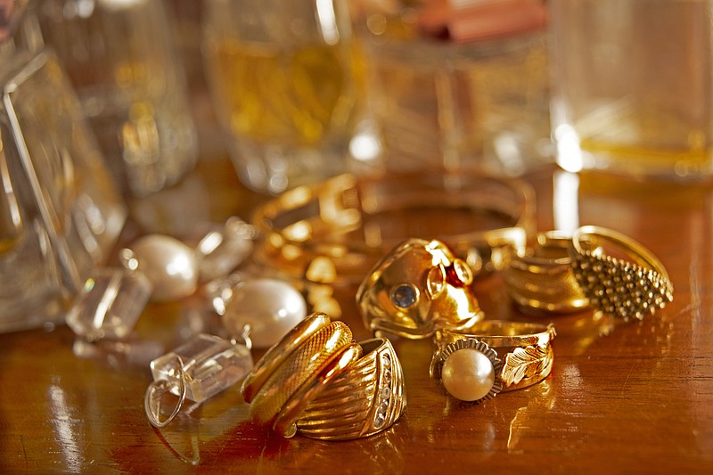 Quick cash — Gold prices are at one of the highest points they’ve been in years. The day the author met the jeweler, 1.4 ounces (40 grams) of 14 kt gold jewelry, the bulk of which would about fill a shot glass, would have sold for about $1,000. Courtesy of Salmassara for Dreamstime.