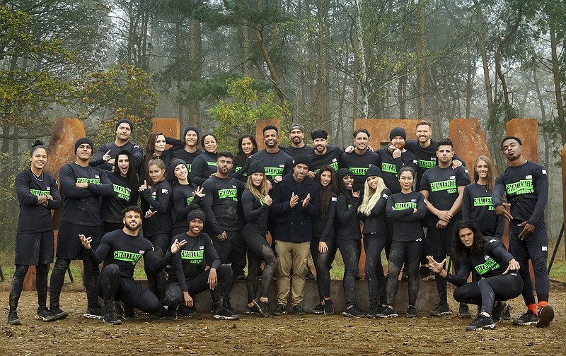 This image released by MTV shows the current cast of MTV’s reality competition series, “The Challenge.” Currently airing its 35th season, the coronavirus pandemic has allowed “The Challenge” to draw in new viewers to its consistently loyal fanbase. This season’s premiere gained its highest rating in more than 14 years. (MTV via AP)