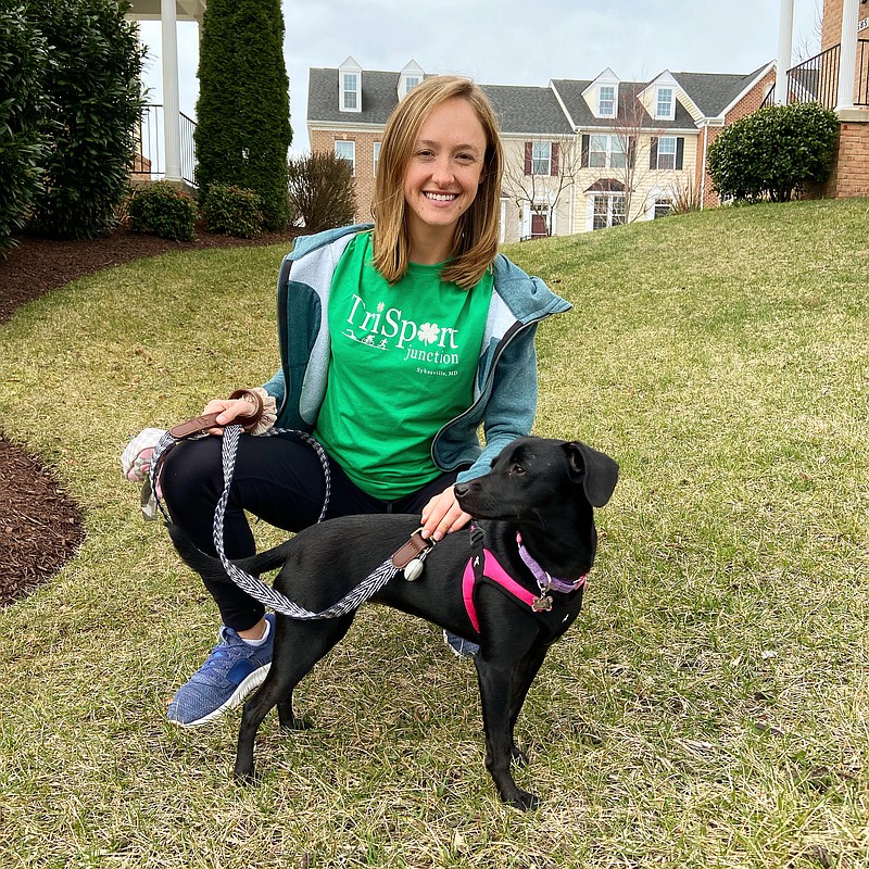 Maura Knestout and her dog Mia, who have taken online training classes, are shown in Sykesville, Md. Both trainers and owners are finding that online dog training is effective and convenient, and it's a safe way to learn needed skills when in-person lessons are not possible. - Maura Knestout via AP story.lead_photo.caption