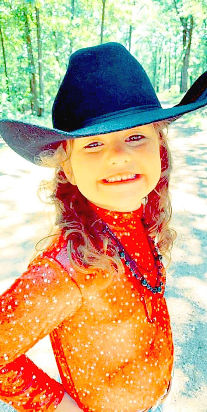 Submitted photo/Dalli Jo Fisher is a candidate for 2019 Lincoln Riding Club Little Miss. The contest will be held at 7 p.m. on Wednesday, Aug. 7 prior to the Lincoln Rodeo street dance at the Lincoln Square.