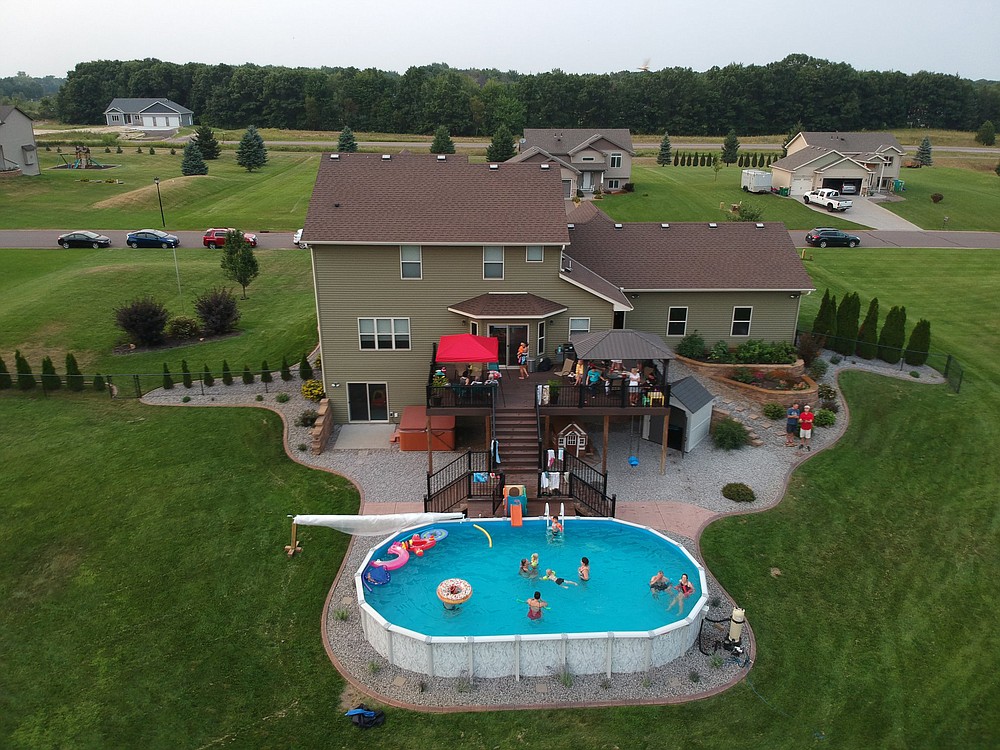 Above-ground pools come in both round and oval shapes. (Royal Swimming Pools via The Washington Post)