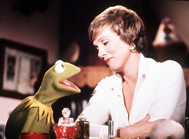 Singer and actress Julie Andrews and Kermit the Frog appeared on “The Muppet Show” in November 1977.

(AP)