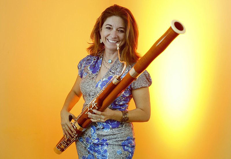 Lia Uribe, 2020 Artist INC Live facilitator, is also a professor of bassoon at the University of Arkansas and principal bassoonist of the Symphony Orchestra of Northwest Arkansas and the Arkansas Philharmonic Orchestra. (NWA Democrat-Gazette/David Gottschalk)