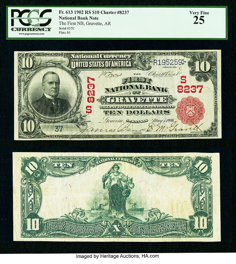 1902 $10 William McKinley National Bank Note