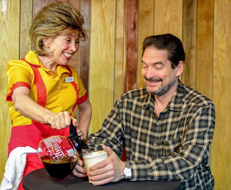 Terry Vaughan and Tim Gilster, founders of Smokehouse Players, starred in "Valentines and Killer Chili" in February 2019 at the Ozark Mountain Smokehouse "Chillin' Room."