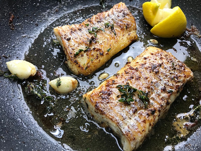 Butter-Basted Fish Filets With Garlic and Thyme (Arkansas Democrat-Gazette/Kelly Brant)