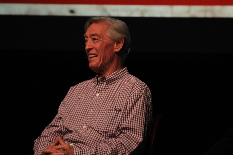 Hall of Fame catcher Ted Simmons speaks during the Second Annual Hot Springs Baseball Weekend at Hot Springs Convention Center on Oct. 12, 2019. - Photo by Tanner Newton of The Sentinel-Record