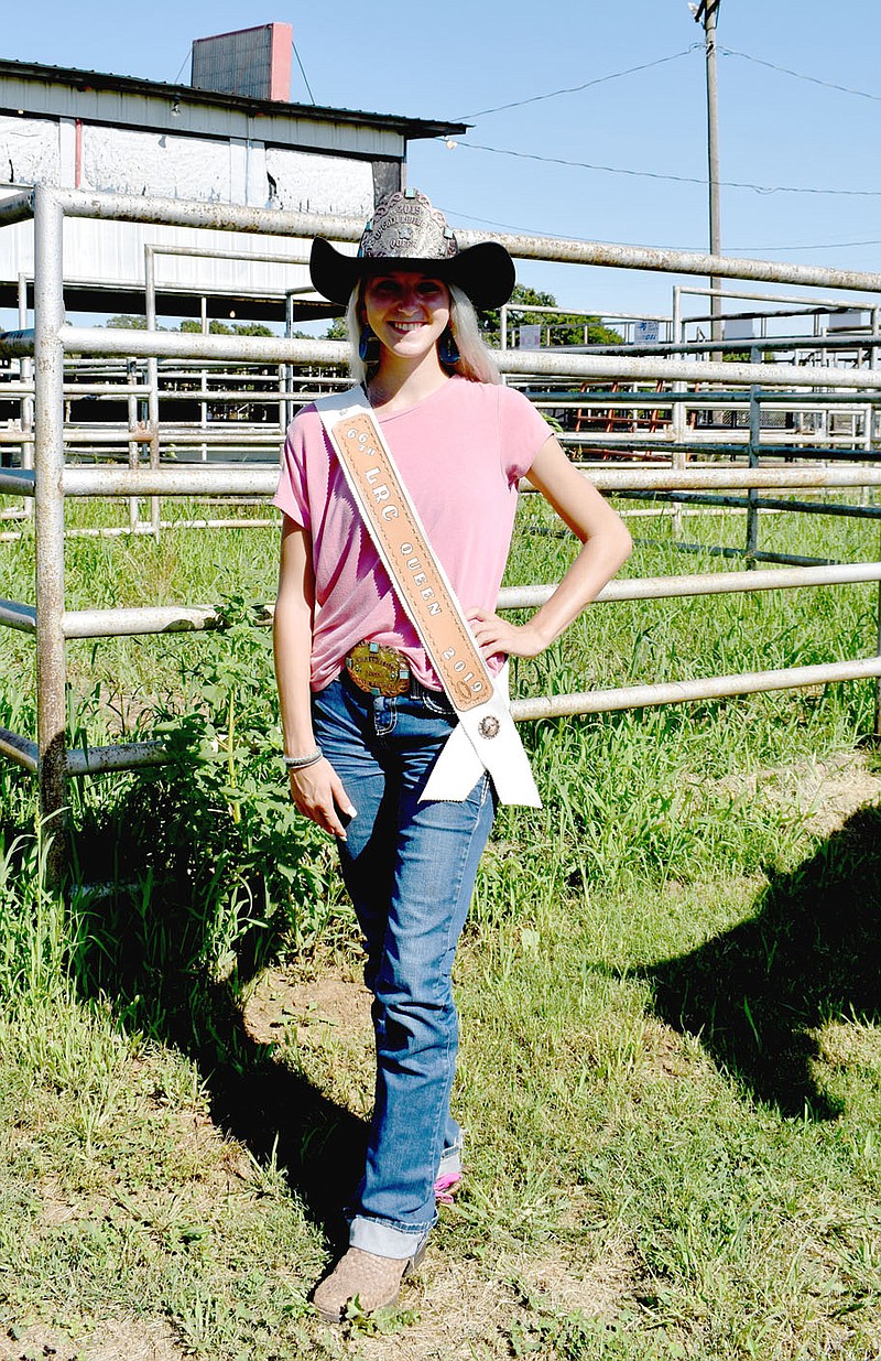 MARK HUMPHREY  ENTERPRISE-LEADER/Landree Cunningham, 17, daughter of Jason and Brandy Cunningham, of Prairie Grove, won the 2019 Lincoln Riding Club Queen title. The 67th annual Lincoln Rodeo will be held Aug. 6-8 at the Lincoln Riding Club Arena.