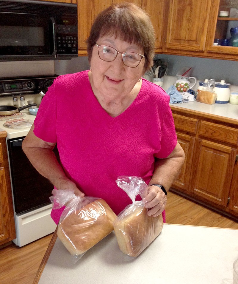 MAYLON RICE SPECIAL TO ENTERPRISE-LEADER
Billie Yates of Farmington bakes bread almost daily and freely shares her loaves with family, friends and church members. She's been baking bread since 2000.