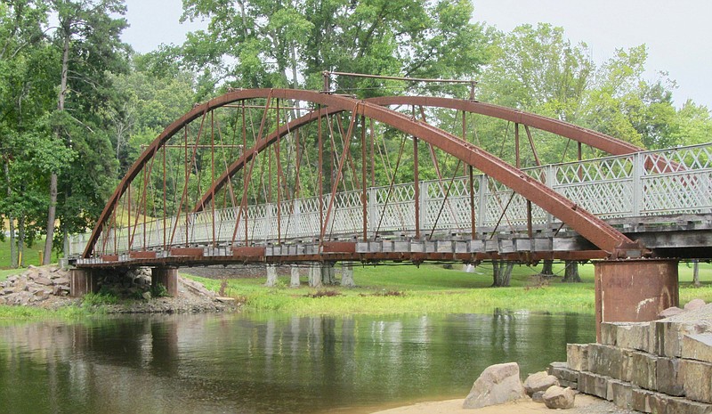 Springfield-Des Arc Bridge, in Conway in Lake Beaverbrook Park, is Arkansas oldest such standing structure.
(Special to the Democrat-Gazette/Marcia Schnedler)