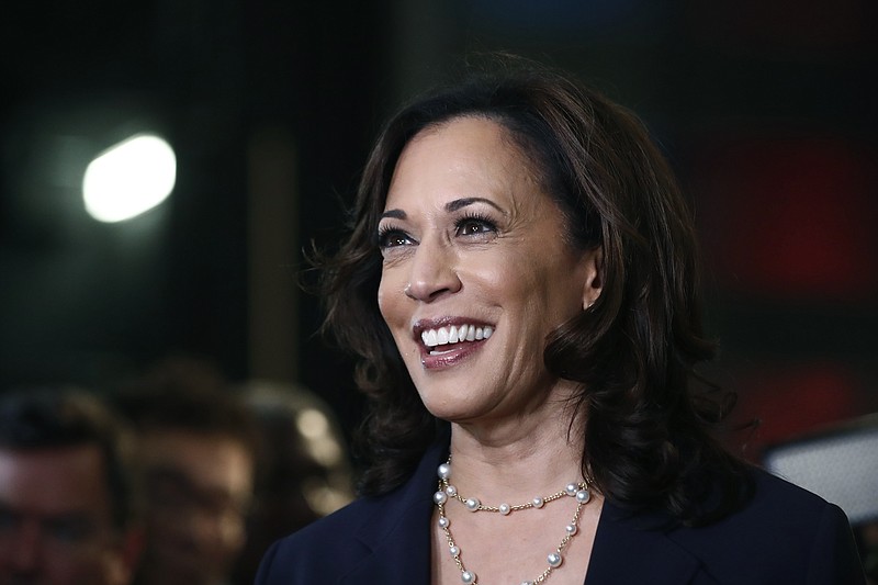 In this June 27, 2019, file photo, then-Democratic presidential candidate Sen. Kamala Harris, D-Calif., listens to questions after the Democratic primary debate hosted by NBC News at the Adrienne Arsht Center for the Performing Art in Miami. - File AP Photo/Brynn Anderson